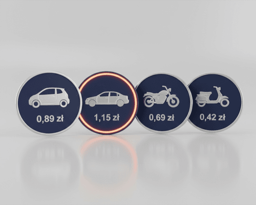 Rate cards for different vehicle types with amounts Mileage rates