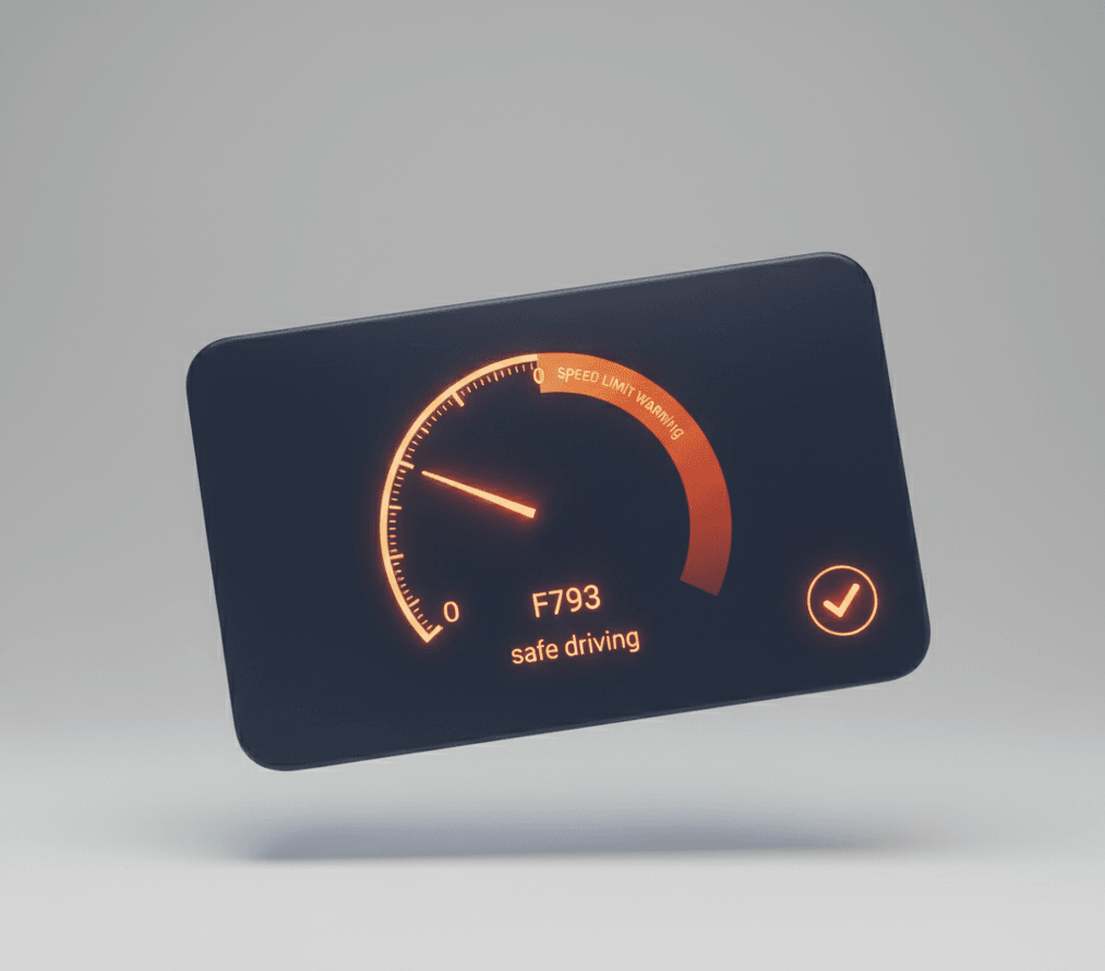 Speedometer with speed visualisation Speed monitoring